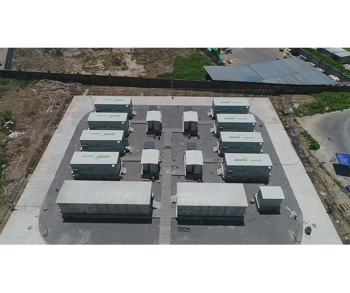 JinkoSolar ESS (Energy Storage Solutions) in a real world setting collecting and storing energy
